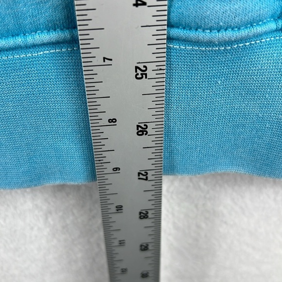 Cowgirl Hardware Women’s Hoodie Size Large Aqua Blue Graphic Kangaroo Pocket - Picture 8 of 9